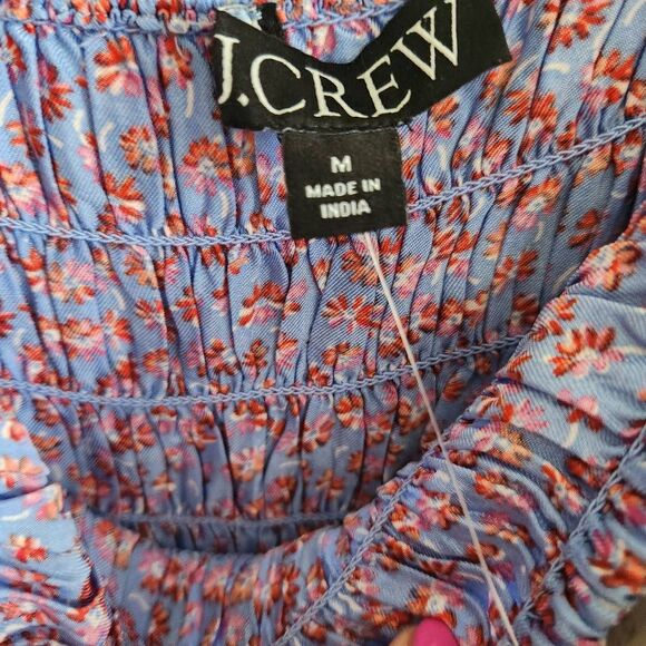 J.Crew Midi Dress Melina Smocked In Summer Fields Print Boho Cottagecore New - Picture 6 of 6